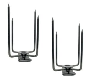 onegrill stainless steel grill rotisserie spit rod forks (fits: 5/8 inch hexagon, 1/2 inch square, & 11/16 inch round)