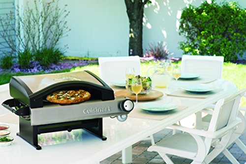 Cuisinart CPO-600 Portable Outdoor Pizza Oven & QG-012B LP Adapter Hose, 4 feet, Black