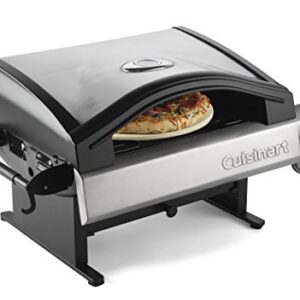 Cuisinart CPO-600 Portable Outdoor Pizza Oven & QG-012B LP Adapter Hose, 4 feet, Black