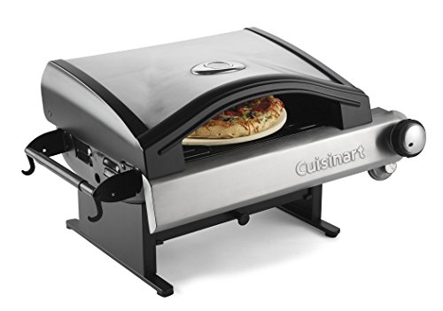 Cuisinart CPO-600 Portable Outdoor Pizza Oven & QG-012B LP Adapter Hose, 4 feet, Black