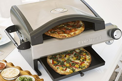 Cuisinart CPO-600 Portable Outdoor Pizza Oven & QG-012B LP Adapter Hose, 4 feet, Black