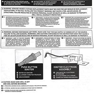 Weber Q100 Q200 Gas Grill Replacement Ignitor Kit 80462