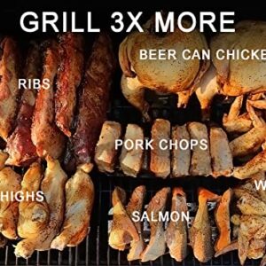 VERTIGRILLE Vertical Skewer Rack - 2 Pack (24 skewers) - Air Fryer Rack - Smoker Rack - Grill and Oven Chicken Wing Rack and Much More