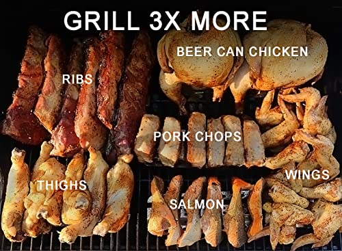 VERTIGRILLE Vertical Skewer Rack - 2 Pack (24 skewers) - Air Fryer Rack - Smoker Rack - Grill and Oven Chicken Wing Rack and Much More