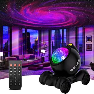 rossetta galaxy projector, star lights for bedroom with remote control, bluetooth speaker and white noise, night light projector for kids adults gaming room, party, home theater, ceiling, room decor