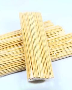 natural bamboo skewers-200 pcs/pack-Φ=0.16 inch (4 mm)-l=12 inch (300 mm) for bbq, appetiser fruit, cocktail, kabob, kebabs, marshmallow, grilling, barbecue, kitchen, crafting, diy miniature