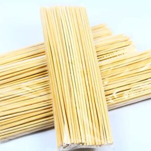 Natural Bamboo Skewers-200 pcs/pack-Φ=0.16 inch (4 mm)-L=12 Inch (300 mm) for BBQ, Appetiser Fruit, Cocktail, Kabob, Kebabs, Marshmallow, Grilling, Barbecue, Kitchen, Crafting, DIY Miniature