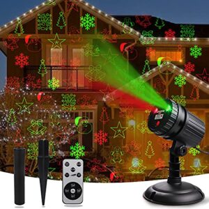 christmas laser lights, christmas lights projector outdoor christmas decoration, led decorative projector, remote control, 8 patterns decorative light for outdoor indoor, xmas, new year, yard, patio