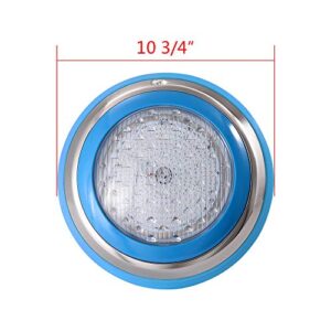 LED Underwater Swimming Pool Lights Stainless Steel 47W Multiple Color Changing 12V AC Wall Surface Mounted IP68 Waterproof with Remote Controller