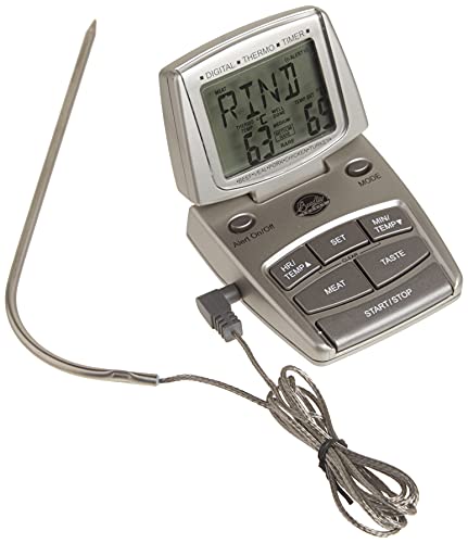 Bradley Smoker Digital Meat Thermometer with Stainless Steel Temperature Probe