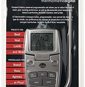 Bradley Smoker Digital Meat Thermometer with Stainless Steel Temperature Probe