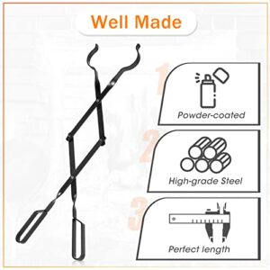 Uten Fire Tongs 26” Long Heavy Duty Fireplace Log Tongs Indoor Fire Tools Log Grabber Cast Iron Fire Pits Accessories for Outdoor Stove Long Logs Tweezers Firewood Tongs Campfire Tongs