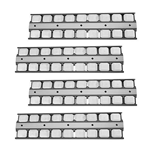 Folocy 21-1/2" X 5-1/2" BBQ Grill Briquette Tray Heat Plates Burner Covers, Replaces OEM Viking Part 032381-000, BBQ Gas Grill Replacement Parts Accessories for Viking 032381-000, 4-Pack