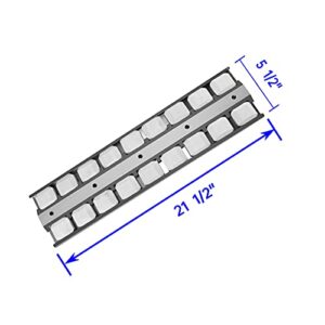 Folocy 21-1/2" X 5-1/2" BBQ Grill Briquette Tray Heat Plates Burner Covers, Replaces OEM Viking Part 032381-000, BBQ Gas Grill Replacement Parts Accessories for Viking 032381-000, 4-Pack