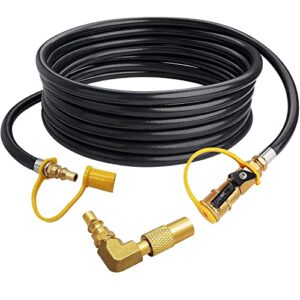 mensi 12ft male/female quick-connect rv propane extension hose compatible with blackstone 17″/22″ griddles
