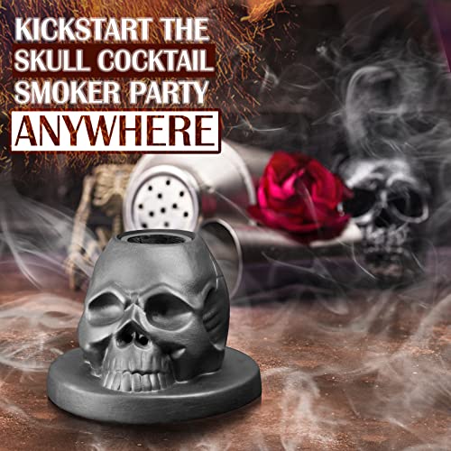 Cocktail Smoker Kit with Torch, Anmyox Whiskey Smoker Infuser Kit with Gift Box, Bourbon Whiskey Set Gift for Men,Skull old Fashioned Smoker Kit for Your Friends, Husband, Dad.（No Butane）