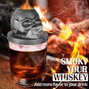 Cocktail Smoker Kit with Torch, Anmyox Whiskey Smoker Infuser Kit with Gift Box, Bourbon Whiskey Set Gift for Men,Skull old Fashioned Smoker Kit for Your Friends, Husband, Dad.（No Butane）