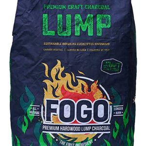 Fogo Eucalyptus All Natural, Rodizio Quality Lump Charcoal for Grilling and Smoking, 17.6lb Bag