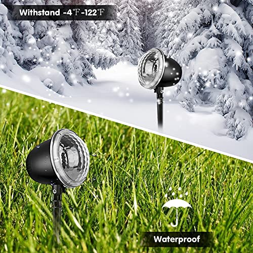 Star Projector Twinkle Light, Yokgrass Christmas Outdoor Projector Light with 5 Modes and Remote Control, Holiday White Projector for Bedroom Party Wedding Landscape Decorations