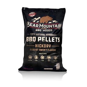 Bear Mountain BBQ All Natural Hardwood Gourmet Blend, Hickory, and Apple Smoker Pellets for Outdoor Grilling, 20 Pound Bag Each