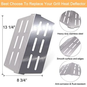 Hiorucet 7622 65505 Heat Deflectors for Weber Genesis 300 Series, Genesis E310 S310 E320 S320 E330 S330 (Front-Mounted Control) Grill Replacement Parts, 2 Pack Stainless Steel Weber Flavorizer Bars