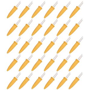 senzeal 30pcs corn holders stainless steel corn on the cob skewers non slip corn on the cob holders skewers heat resistant sweetcorn holder fork for home cooking birthday party bbq