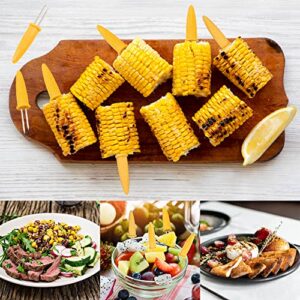 Senzeal 30Pcs Corn Holders Stainless Steel Corn on The Cob Skewers Non Slip Corn on The Cob Holders Skewers Heat Resistant Sweetcorn Holder Fork for Home Cooking Birthday Party BBQ