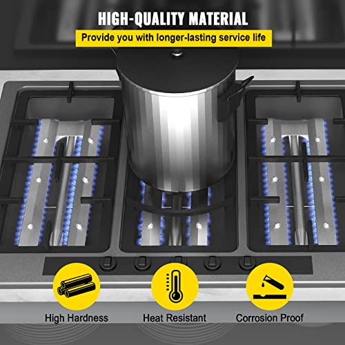 VEVOR Replacement U Burner, Stainless Steel Grill Burners, 3 Packs BBQ Burners Replacement, Grill Burner Replacement w/ 16.1" Length Barbecue Replacement Parts w/ Evenly Burning for Premium Gas Grills