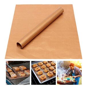 grill and baking mat set of 10, copper colored, 100% non stick, easy cleanup, 13 in x 15.75 in