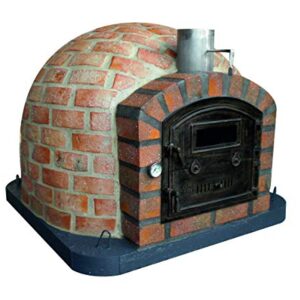 Authentic Pizza Ovens Rustic Lisboa Traditional Brick Premium Pizza Oven, Wood Fire Outdoor Oven