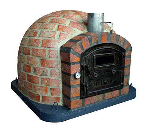 Authentic Pizza Ovens Rustic Lisboa Traditional Brick Premium Pizza Oven, Wood Fire Outdoor Oven