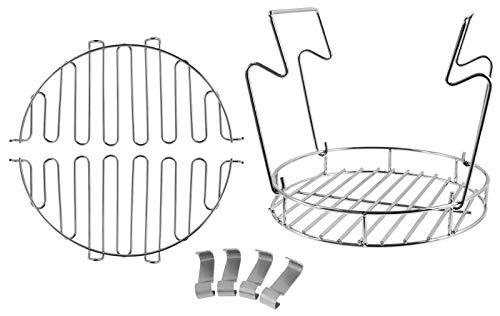 PETKAO Turkey Fryer Replacement Parts for Char Broil Big Easy Turkey Fryer Accessories & Char Broil Big Easy, Oilless Turkey Fryer, Char-Broil Bunk Bed Basket, Leg Rack & Rib Hooks, Stainless Steel