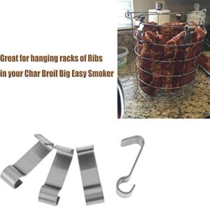 PETKAO Turkey Fryer Replacement Parts for Char Broil Big Easy Turkey Fryer Accessories & Char Broil Big Easy, Oilless Turkey Fryer, Char-Broil Bunk Bed Basket, Leg Rack & Rib Hooks, Stainless Steel