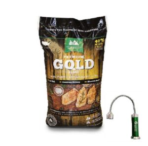 green mountain grills gold blend pellets with free grill light gmg-2001