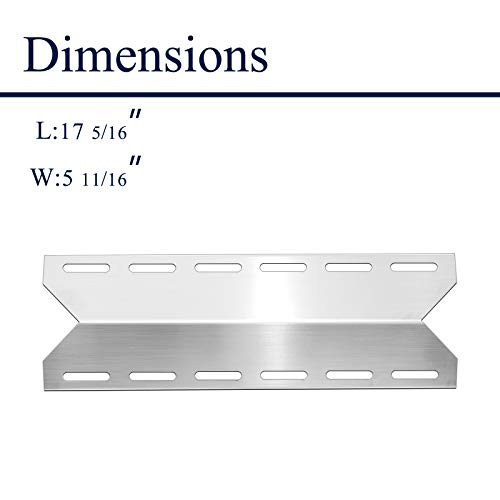 Folocy 17 5/16" Grill Heat Plates Tent Burner Cover BBQ Gas Grill Replacement Parts for Charmglow 720-0234, 720-0289, Nexgrill 720-0234, 720-0289, 720-0335, Kirkland 720-0025, Perfect Flame 720-0335