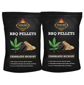 lumber jack char hickory bbq grilling pellets – 40 pounds (2 x 20lb bags)
