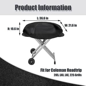 TOHONFOO Coleman Grill Cover for Coleman Roadtrip 285, LXX, LXE, 225 Portable Grill Cover - Heavy Duty Waterproof 600D Oxford Fabric