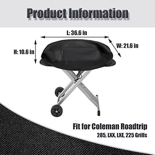 TOHONFOO Coleman Grill Cover for Coleman Roadtrip 285, LXX, LXE, 225 Portable Grill Cover - Heavy Duty Waterproof 600D Oxford Fabric
