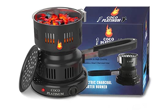 Multipurpose Electric Charcoal Starter - Electric Charcoal Burner Electric Stove - 650W Hot Plate Electric with Stainless Steel Coiled Burner