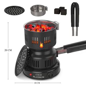 Multipurpose Electric Charcoal Starter - Electric Charcoal Burner Electric Stove - 650W Hot Plate Electric with Stainless Steel Coiled Burner