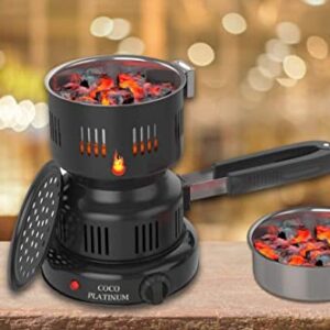 Multipurpose Electric Charcoal Starter - Electric Charcoal Burner Electric Stove - 650W Hot Plate Electric with Stainless Steel Coiled Burner