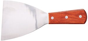 update international wscr-4 grill scraper, diner, griddle scraper, teppanyaki, angle-slanted blade, stainless steel, commercial grade