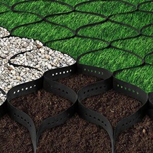 suninlife geo grid ground grid 2″ thick geo cell grid 9 x 17 ft ground stabilization grid 1885 lbs per sq strength gravel ground grid for slope driveways and garden