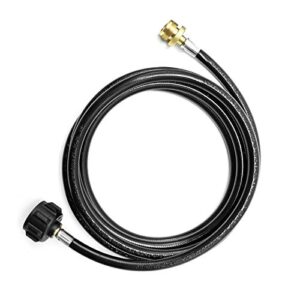 12 ft propane adapter hose 1lb to 20lb for weber q1200 q1000 gas grill, for qcc1/type1 tank connect to 1 lb bulk portable appliances to 20 lb propane tank