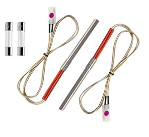 replacement hot rod ignitor kit for traeger wood pellet grills,with 2 sets of hot rod igniter, 2 fuses…