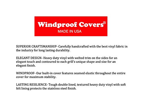 Windproof Covers 36 inch Heavy Duty Premium Quality Vinyl Grill Cover to fit Twin Eagles Built-in Grill