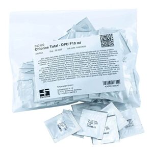 tintometer lovibond 530120 dpd total chlorine reagent powder, 10 ml (pack of 100), white