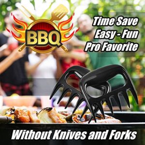 Fibetter Meat Claws for Pulled Pork Chicken Turkey and Beef, Bear Claw BBQ Claws for Shredding Meat, Food-Grade Barbecue Shredder Claw Cut Meats Paw 2pcs for Smoker, Slow Cooker, Outdoor Grill