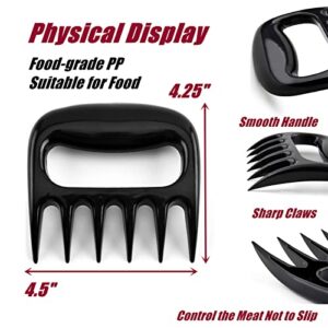 Fibetter Meat Claws for Pulled Pork Chicken Turkey and Beef, Bear Claw BBQ Claws for Shredding Meat, Food-Grade Barbecue Shredder Claw Cut Meats Paw 2pcs for Smoker, Slow Cooker, Outdoor Grill