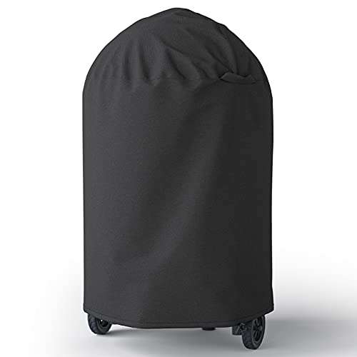 SHINESTAR 6755 Grill Cover for Char-Griller Akorn Kamado and Premium Kettle Charcoal Grill, Heavy Duty Waterproof Kamado Grill Cover, Black